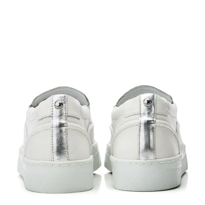 Moda In Pelle Adreenia White Leather Women SlipOn Trainers