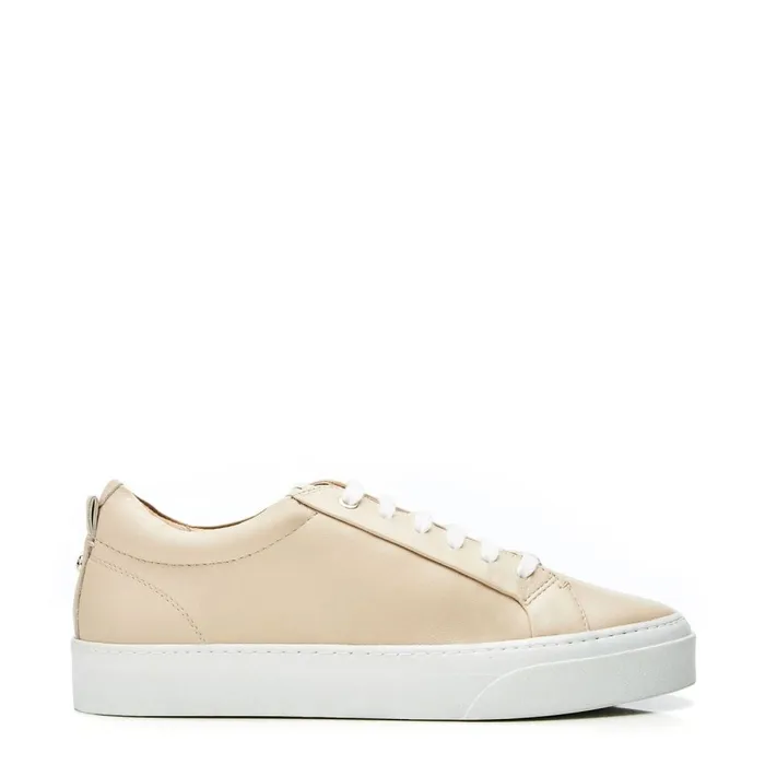 Moda In Pelle Aiyla Taupe Leather Women Casual Trainers