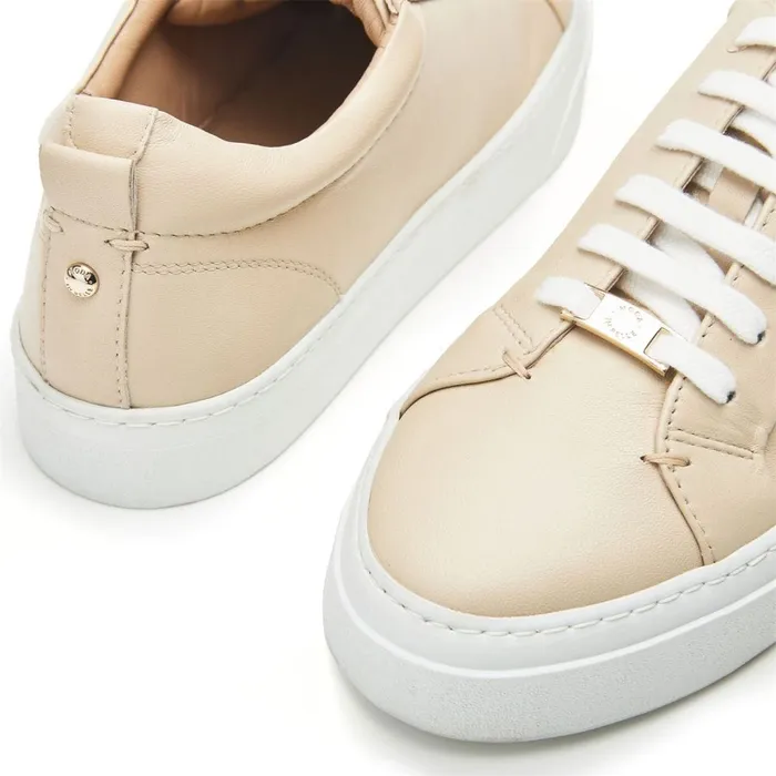Moda In Pelle Aiyla Taupe Leather Women Casual Trainers