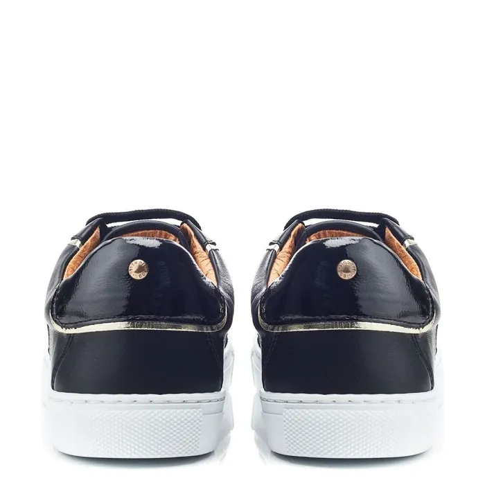 Moda In Pelle Ales Black Leather Women Casual Trainers