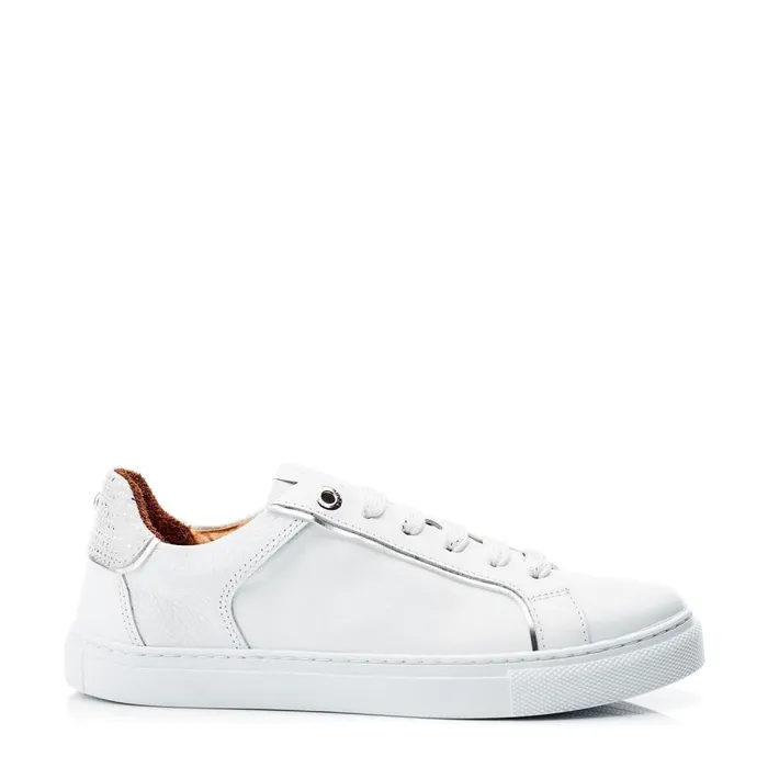 Moda In Pelle Ales White Leather Women Casual Trainers