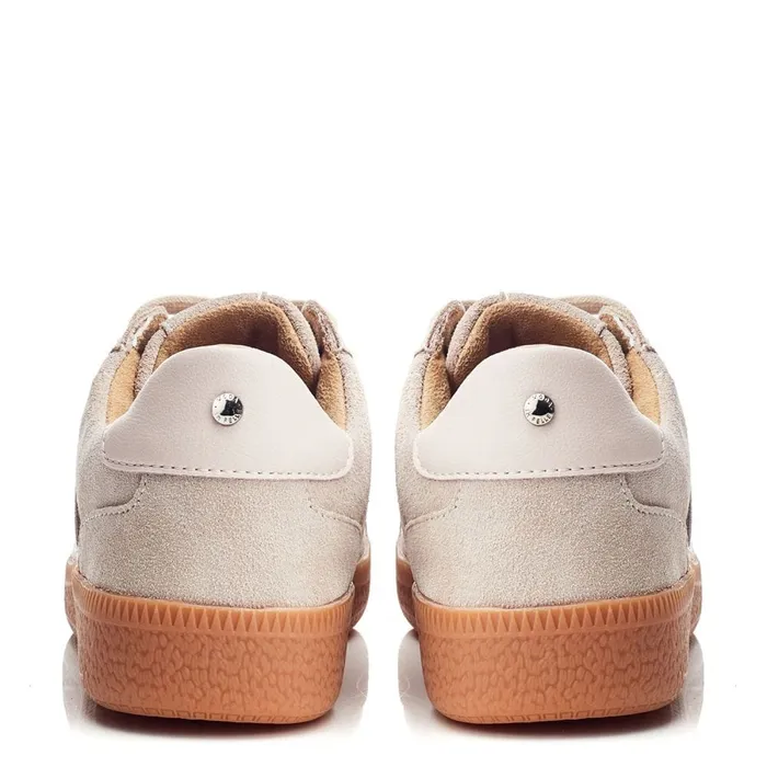 Moda In Pelle Allette Beige Suede Women Casual Trainers