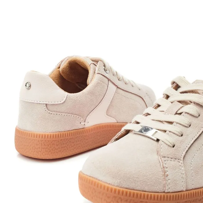 Moda In Pelle Allette Beige Suede Women Casual Trainers