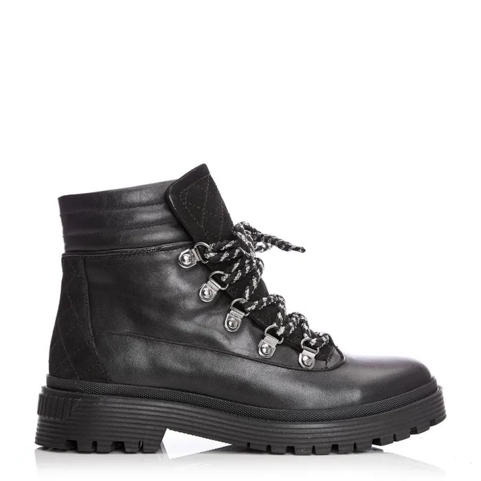 Moda In Pelle Analeece Black Leather Women Black Boots