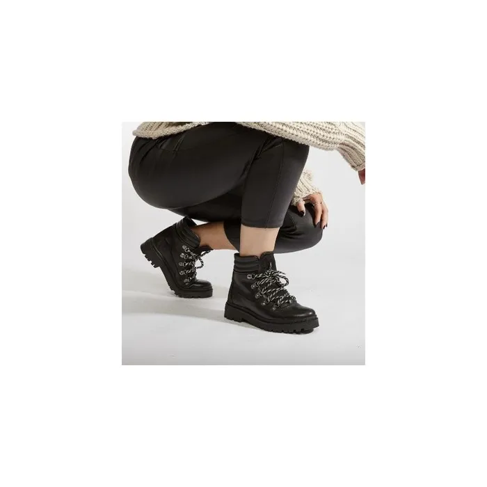 Moda In Pelle Analeece Black Leather Women Black Boots
