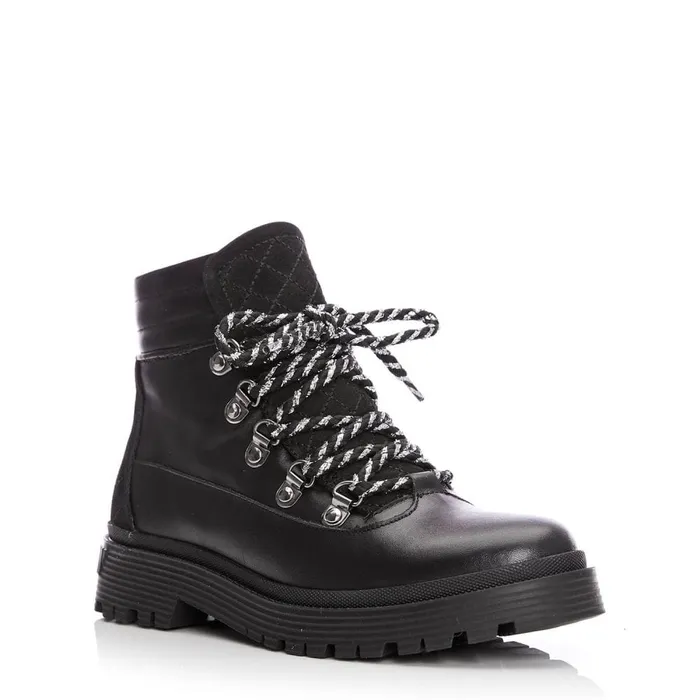 Moda In Pelle Analeece Black Leather Women Black Boots