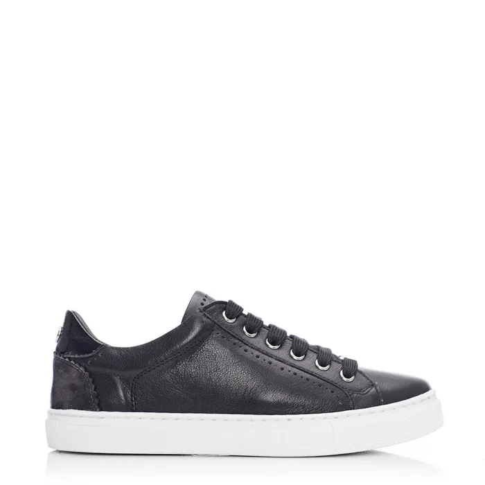 Moda In Pelle Anatoli Black Leather Women Black Trainers