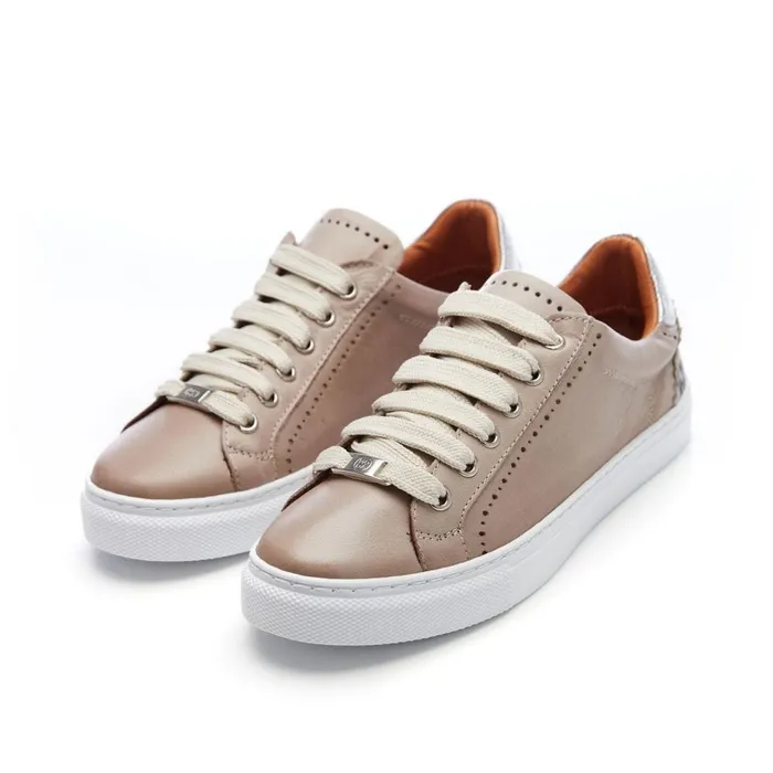 Moda In Pelle Anatoli Stone Leather Women Casual Trainers