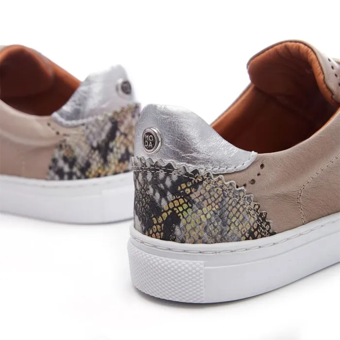 Moda In Pelle Anatoli Stone Leather Women Casual Trainers
