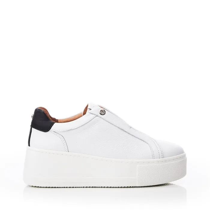 Moda In Pelle Auben White Leather Women SlipOn Trainers