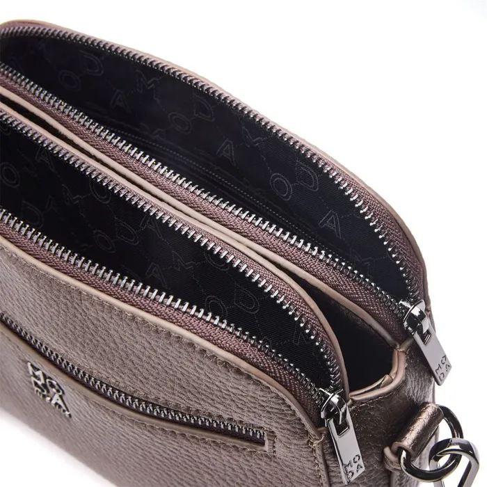 Moda In Pelle Aubree Bag Pewter Porvair Women Crossbody Bags