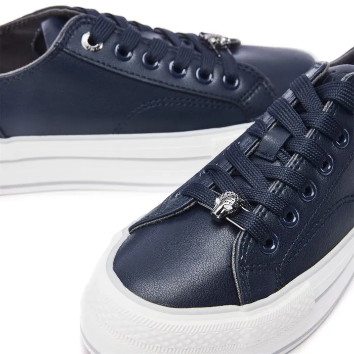 Moda In Pelle Bagnol Navy Porvair Women Casual Trainers