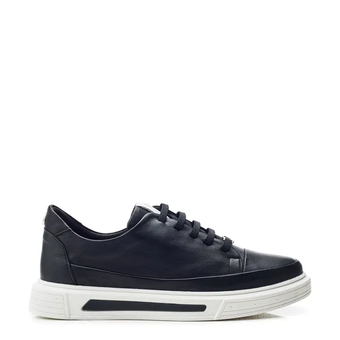 Moda In Pelle Bailiee Black Leather Women Black Trainers
