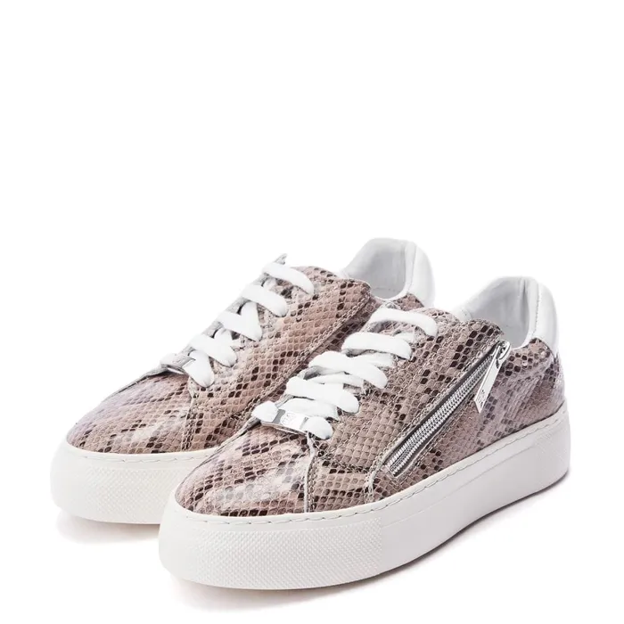 Moda In Pelle Balize Natural Snake Leather Women Casual Trainers
