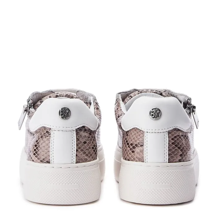 Moda In Pelle Balize Natural Snake Leather Women Casual Trainers