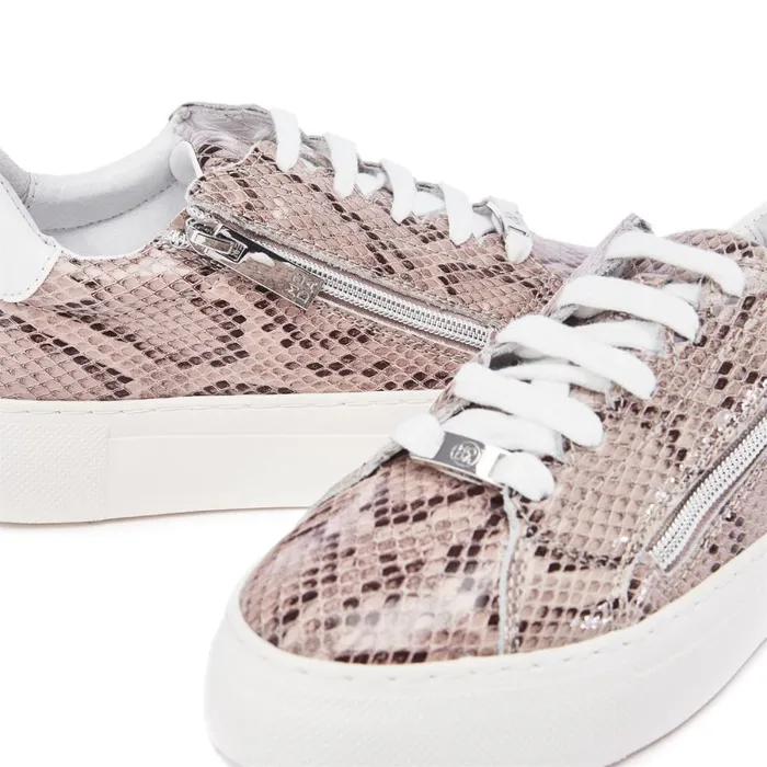 Moda In Pelle Balize Natural Snake Leather Women Casual Trainers