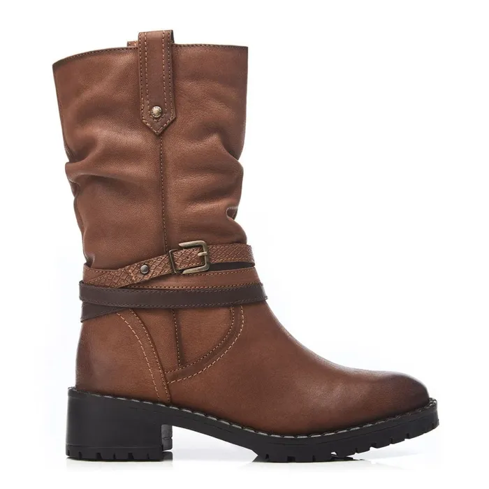 Moda In Pelle Beckette Tan Nubuck Women MidCalf Boots