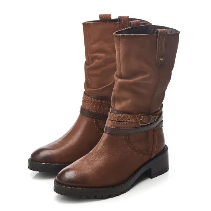 Moda In Pelle Beckette Tan Nubuck Women MidCalf Boots