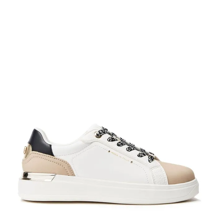 Moda In Pelle Berneen White Leopard Porvair Women White Trainers