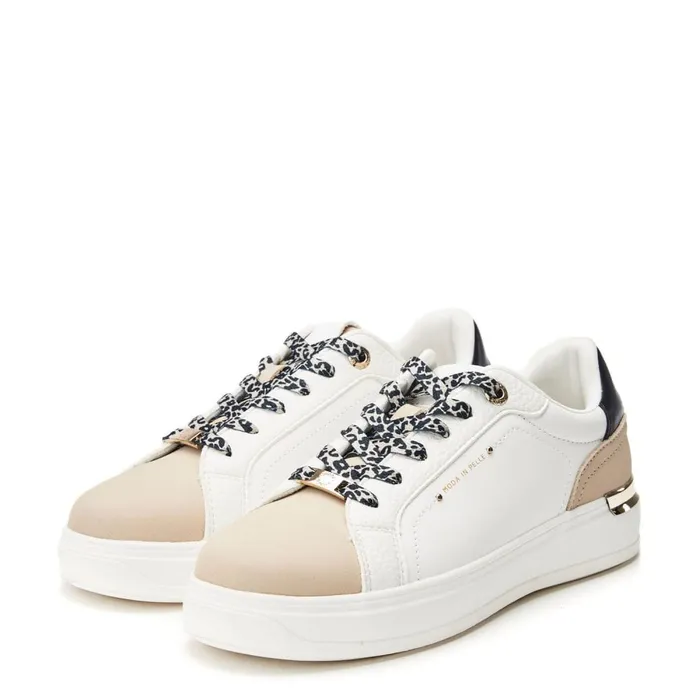 Moda In Pelle Berneen White Leopard Porvair Women White Trainers