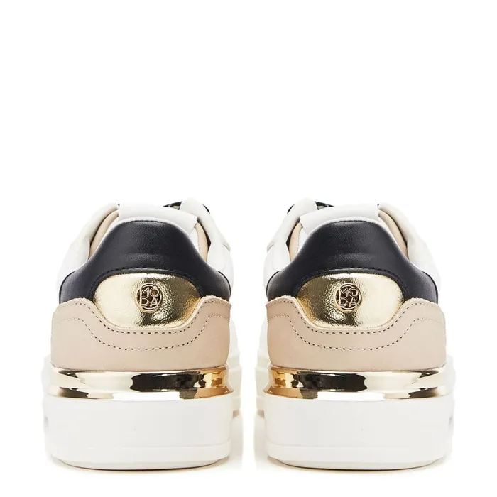 Moda In Pelle Berneen White Leopard Porvair Women White Trainers