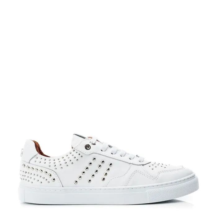 Moda In Pelle Betee White Leather Women White Trainers