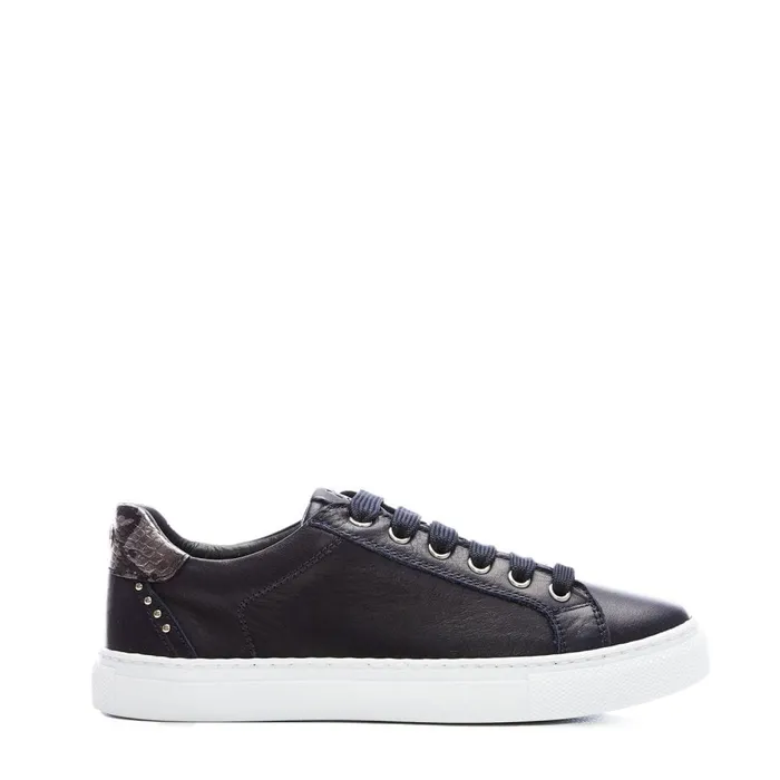 Moda In Pelle Bradd Navy Leather Women Casual Trainers