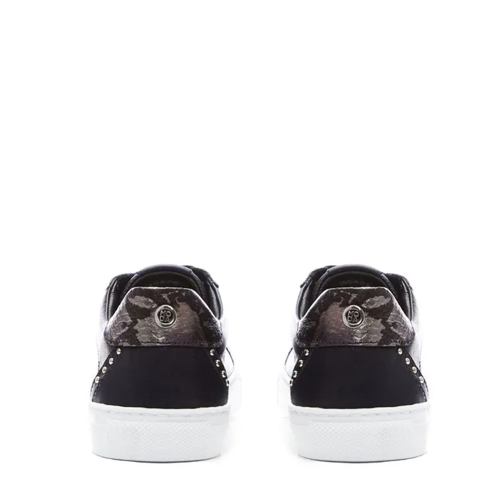 Moda In Pelle Bradd Navy Leather Women Casual Trainers