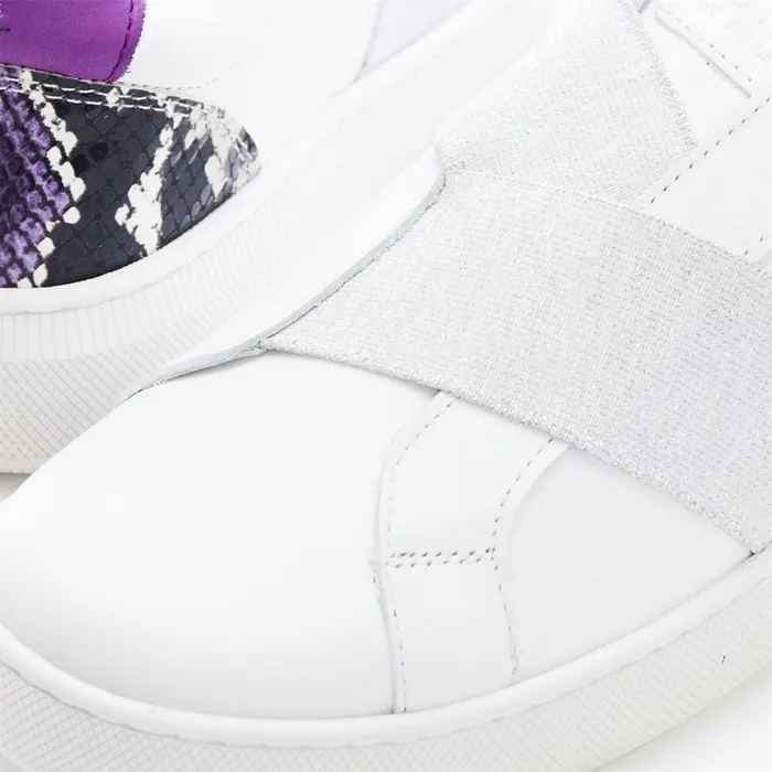 Moda In Pelle Brayla White Leather Women SlipOn Trainers