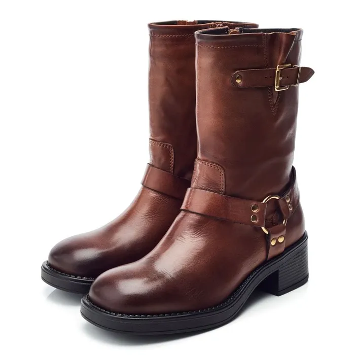 Moda In Pelle Brecken Tan Leather Women MidCalf Boots