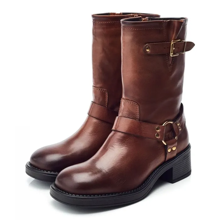 Moda In Pelle Brecken Tan Leather Women MidCalf Boots