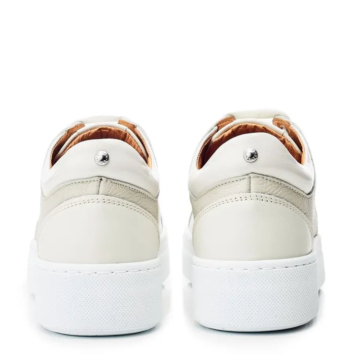 Moda In Pelle Brienau Off White Leather Women Casual Trainers