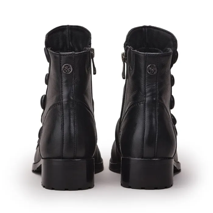 Moda In Pelle Bronwen Black Leather Women Black Boots