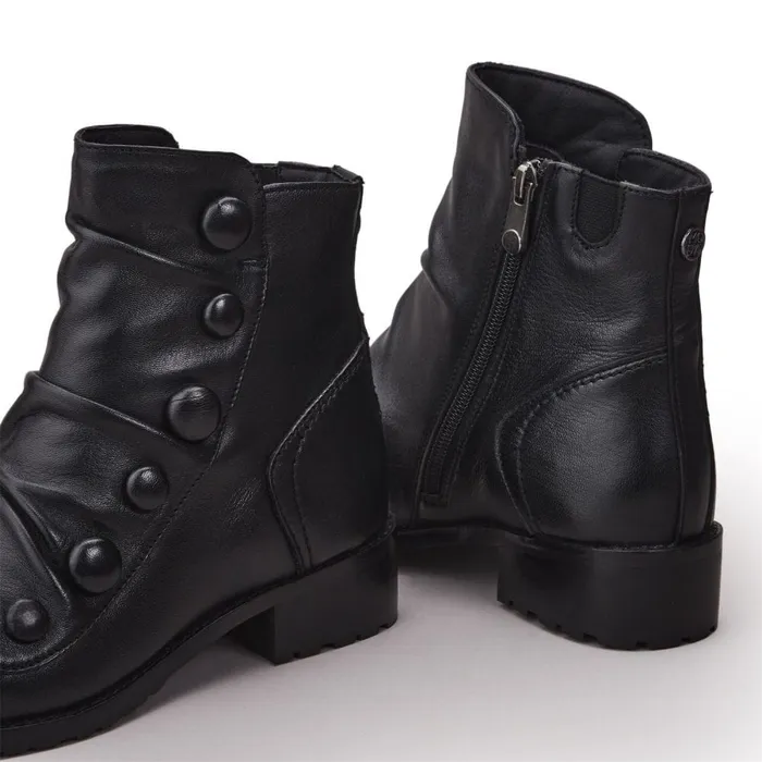 Moda In Pelle Bronwen Black Leather Women Black Boots