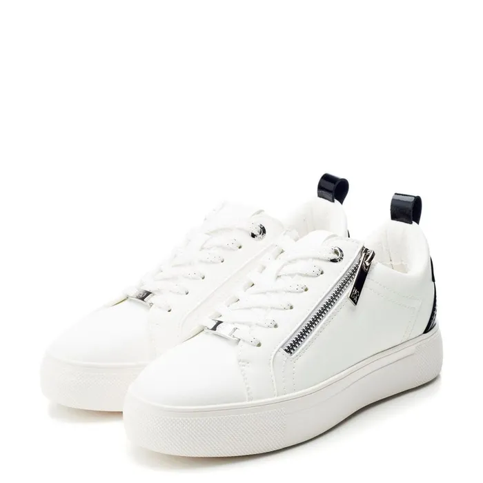 Moda In Pelle Brumath White Black Porvair Women Casual Trainers