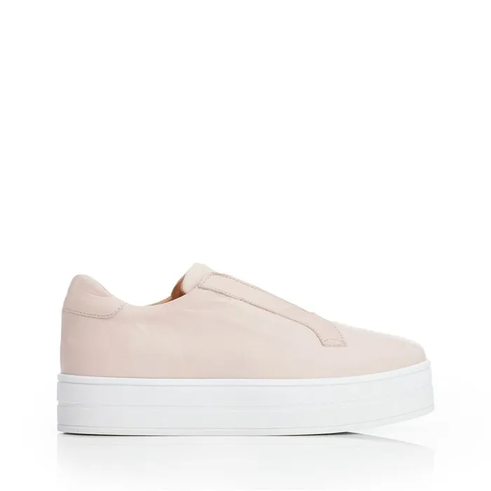 Moda In Pelle Bsoleful BBath Nude Leather Women SlipOn Trainers