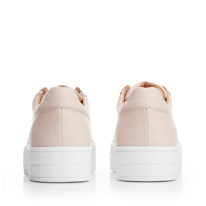 Moda In Pelle Bsoleful BBath Nude Leather Women SlipOn Trainers
