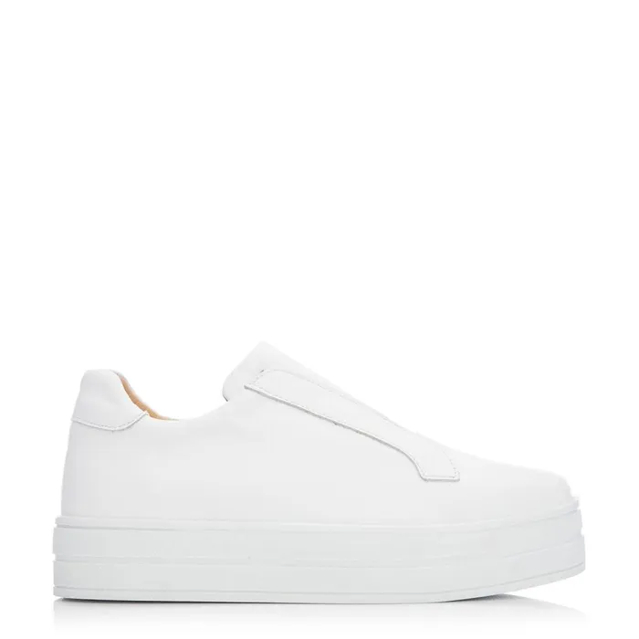 Moda In Pelle Bsoleful BBath White Leather Women SlipOn Trainers