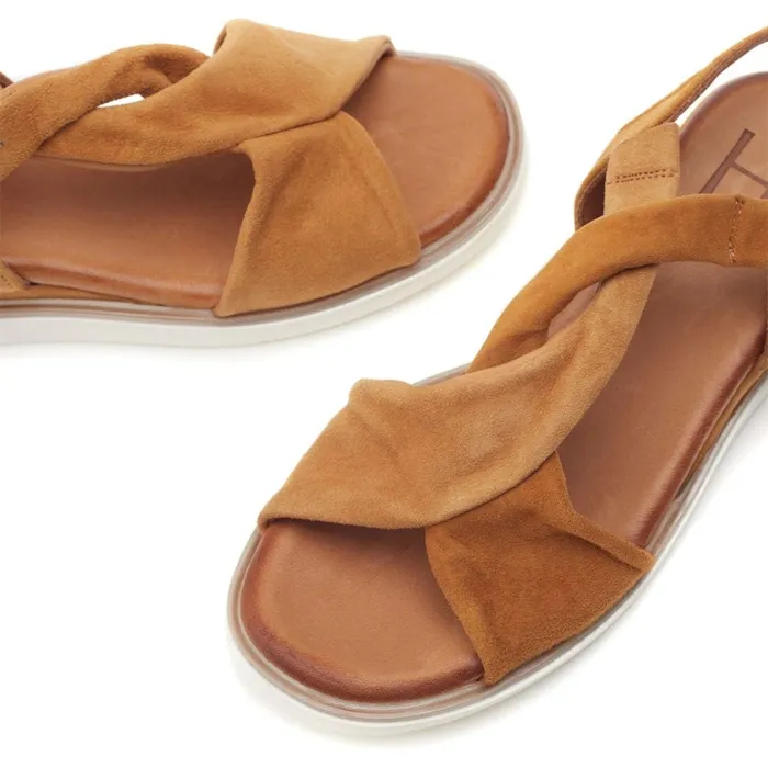 Moda In Pelle Bsoleful BBrie Tan Suede Women Wedge Sandals