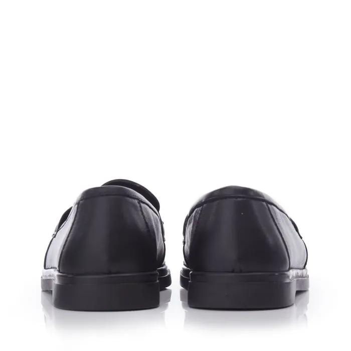Moda In Pelle Bsoleful BCassi Black Leather Women Brogues And Loafers