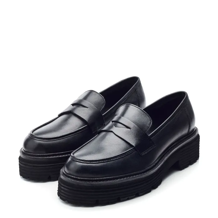 Moda In Pelle Bsoleful BJetter Black Leather Women Casual Shoes