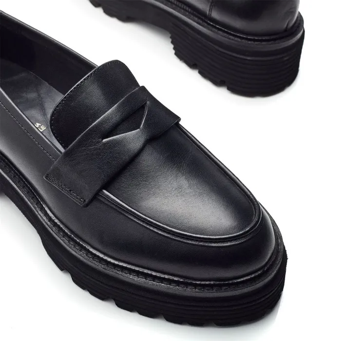 Moda In Pelle Bsoleful BJetter Black Leather Women Casual Shoes