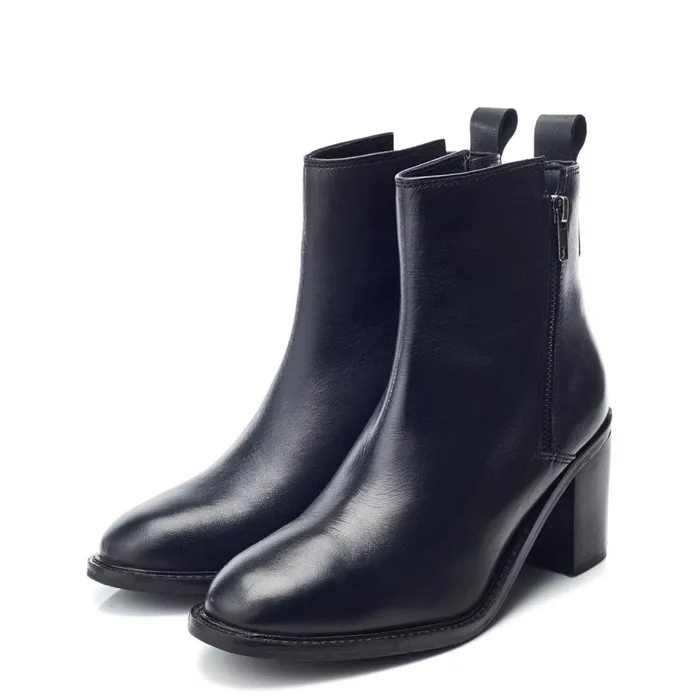 Moda In Pelle Bsoleful BMolly Black Leather Women Black Boots