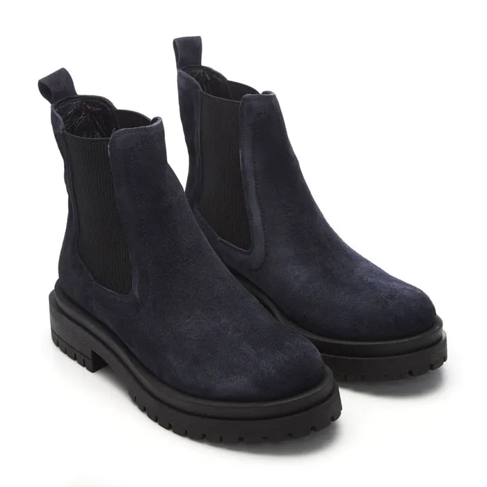 Moda In Pelle Bsoleful BWaya Navy Suede Women Chelsea Boots