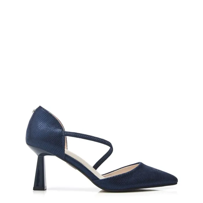 Moda In Pelle Camariya Navy Lizard Women Court Shoes