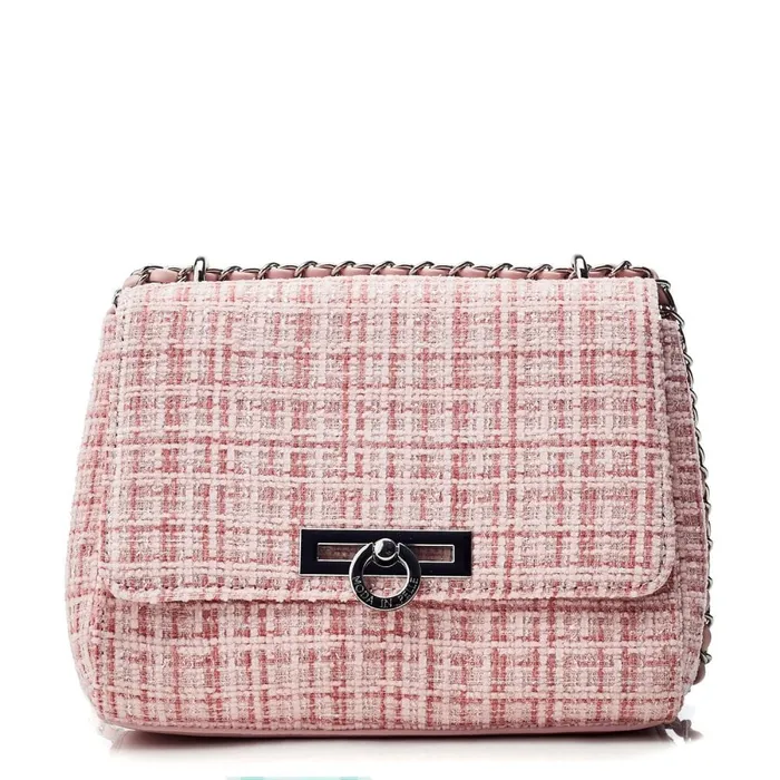 Moda In Pelle Cheryl Bag Pink Textile Women Crossbody Bags