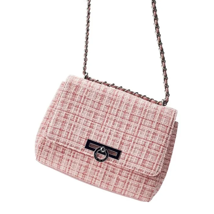 Moda In Pelle Cheryl Bag Pink Textile Women Crossbody Bags