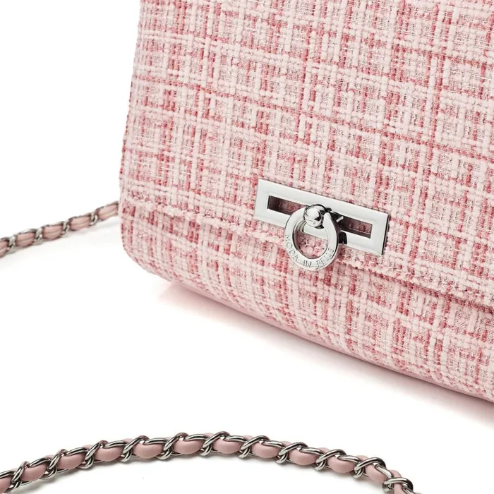 Moda In Pelle Cheryl Bag Pink Textile Women Crossbody Bags