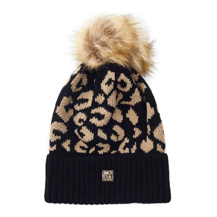 Moda In Pelle Cleohat Black Textile Women Hats