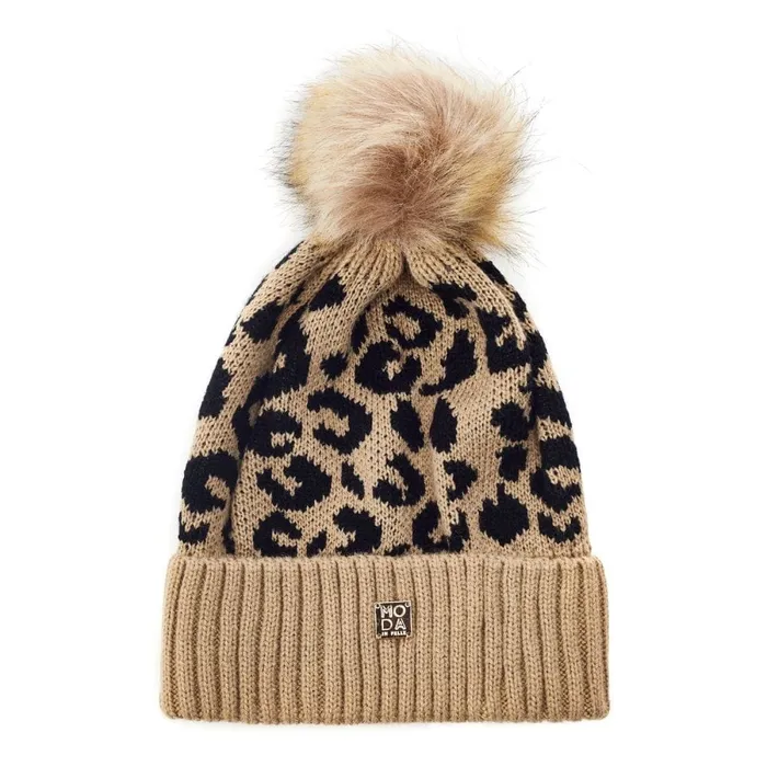 Moda In Pelle Cleohat Camel Textile Women Hats